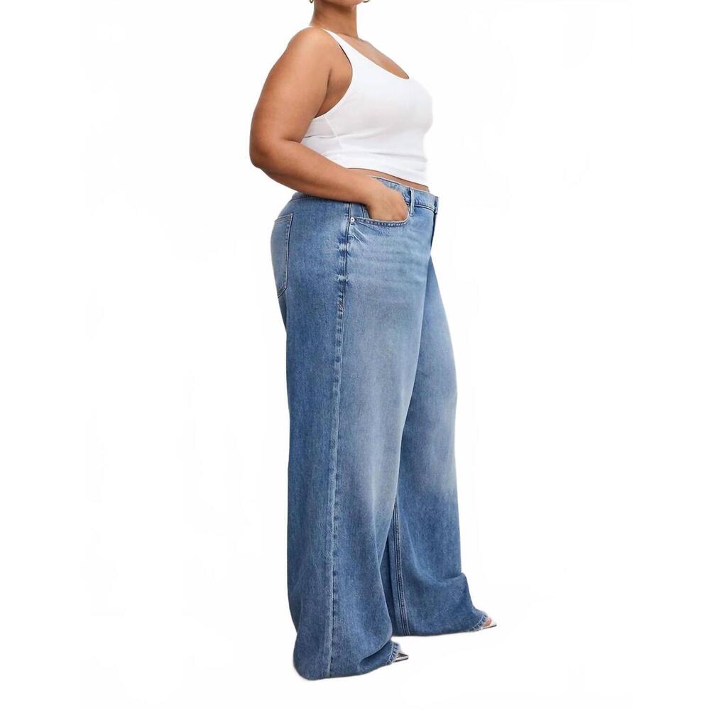 NEW GOOD AMERICAN weightless good standard ease jeans in indigo961 - Picture 6 of 6